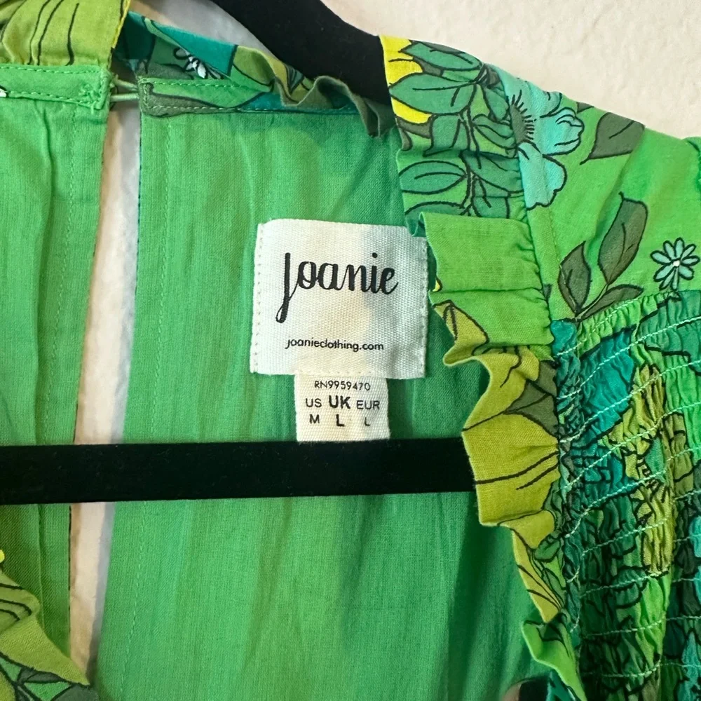 Joanie Green Floral Balloon Sleeve Maxi Dress US M - Picture 5 of 5